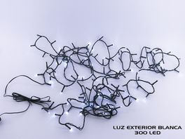 Guirnalda cordón LED uso doméstico 300 Leds exterior luz blanco frío con funciones 5+15m