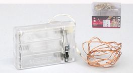 Guirnalda micro-led  20 leds multicolor 1 metro a pilas