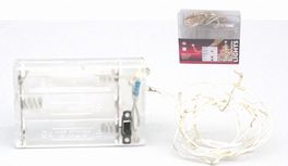 Guirnalda micro-led  30 leds luz fría 1.5 metro a pilas