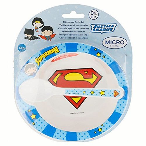 Set desayuno 2 piezas Baby Super Man .Apto para microondas