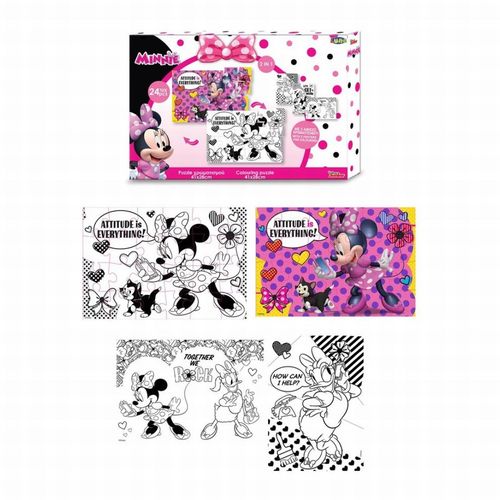 Puzzle coloreable de Minnie Mouse