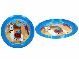 Plato plástico Llamas 21 cm