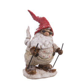 Figura Navidad Papá Noel bastones nieve poliresina 7 x 6 x 13,50 cm