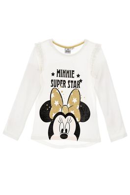 Camiseta manga larga Minnie blanca 3 años