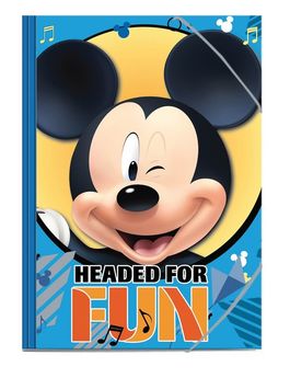 Carpeta con gomas de Mickey Mouse 25x35cm