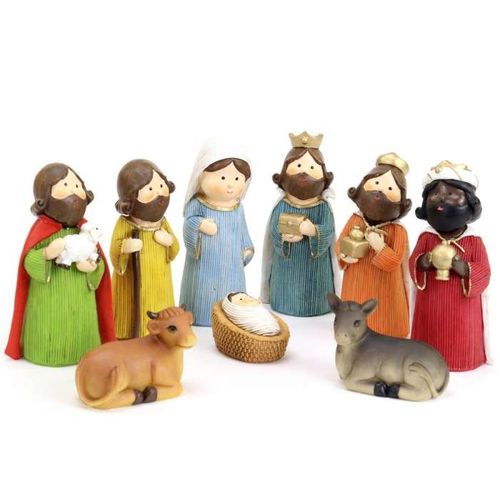 Nacimiento 9 figuras poliresina
