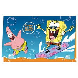 Pack 6 invitaciones Bob Esponja