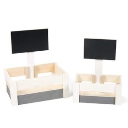 Set de 2 cajas de madera Byron 25 x 17 x 28 cm