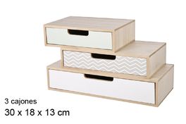 Cómoda mini decorada con 3 cajones