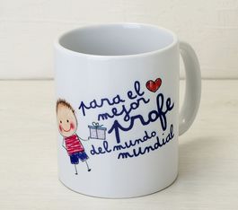 Taza de cerámica El mejor profe del mundo