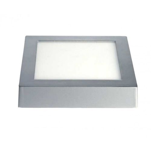 Downlight led superficie marco plata cuadrado. 8W