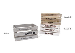 Caja madera decoración original "Private" 30 x 20 x 16 cm Modelo 1