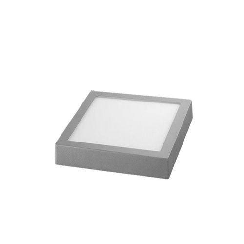 Downlight led superficie marco plata cuadrado. 20W