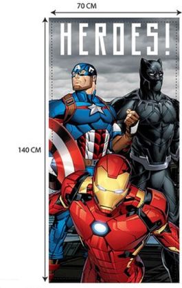Toalla playa algodón Los Vengadores Avengers "Heroes" 70 x 140 cm