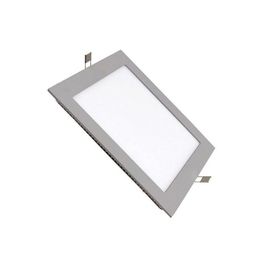 Downlight led empotrable marco plata cuadrado. 12W