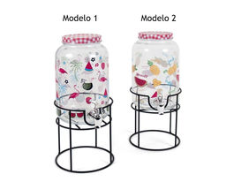 Tarro Dispensador 3lt Fruits Con Soporte