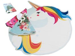 Toalla playa poliester Unicornio 150 x 150 cm