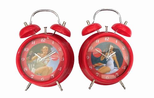 Reloj despertador con campanas de Coca Cola