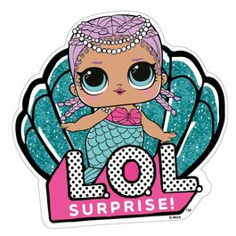 Toalla playa poliester Lol Surprise Sirenita 134 x 130 cm