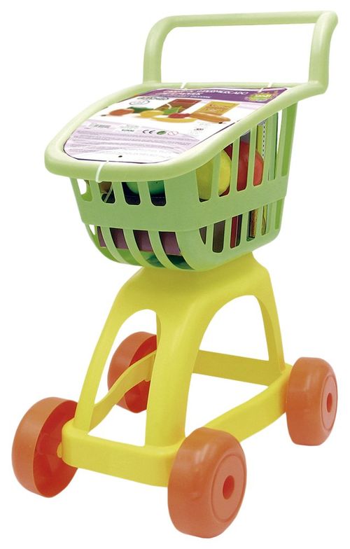 Carrito de la compra de juguete con accesorios