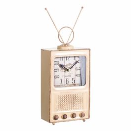 Reloj decorativo de metal beige