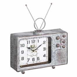 Reloj decorativo de metal gris Bretaña Reloj decorativo de metal gris Bretaña