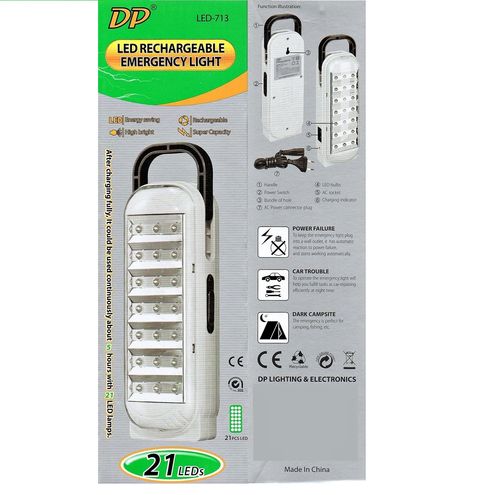 Luz led de emergencia 21 leds recargable