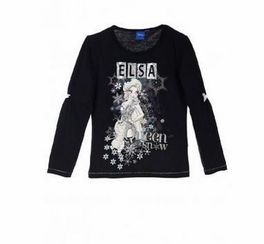 Camiseta manga larga negra de Elsa Frozen