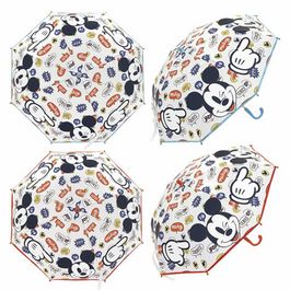 Paraguas manual transparente de Mickey Mouse 46cm