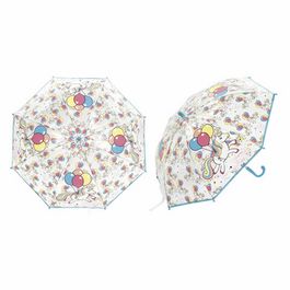 Paraguas manual transparente de Zaska Unicornio 82cm diámetro