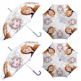 Paraguas manual transparente de Frozen 46cm