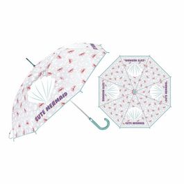 Paraguas manual transparente Zaska Sirenita 46cm
