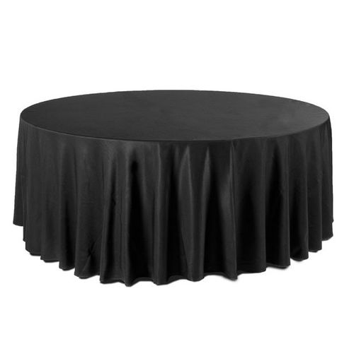 Mantel para eventos mesa catering 180cm negro poliéster profesional