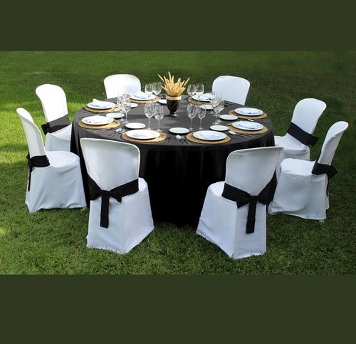 Mantel eventos profesional mesa catering poliéster negro 180 cm