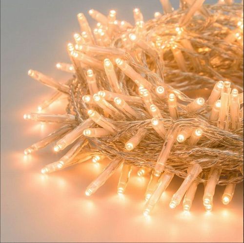 Guirnalda cordón led 12 m 180 leds 12V blanco cálido exterior/interior interconectable (máx.5) profesional eventos