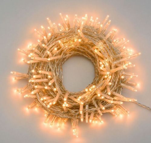 Guirnalda cordón LED 12 m 180 leds 12V blanco cálido exterior/interior interconectable (máx.5) profesional eventos