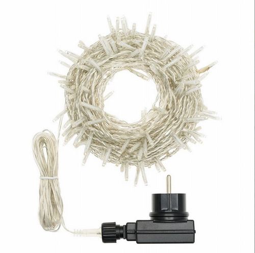 Guirnalda cordón LED 12 m 180 leds 12V blanco frío exterior/interior interconectable (máx.5) profesional eventos