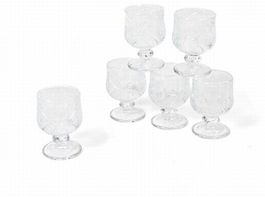 Set 6 Copas cristal licor Diamond 38 ml