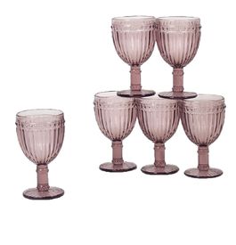 Pack de 6 copas de cristal lila