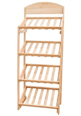 Estantería de madera 4 alturas 160 x 60 x 34 cm