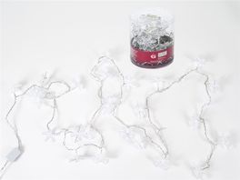 Guirnalda Navidad copos de nieve 30 LEDs frío interior