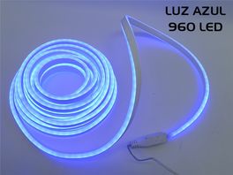 Guirnalda Navidad 960 LED Neon azul fijo exterior 8m