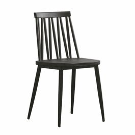 Set 2 sillas diseño eventos negra Skien Kendall 81 x 46 x 43 cm