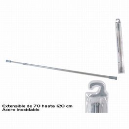 Barra baño extensible cromada 70-120 cm