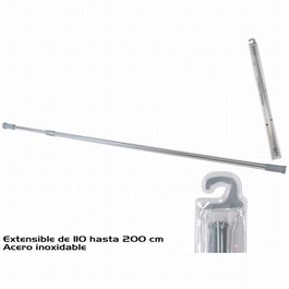 Barra baño extensible cromada 110-200 cm