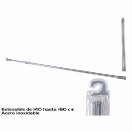 Barra baño extensible cromada 140-260 cm