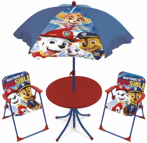 Set mesa con sombrilla y sillas de La Patrulla Canina