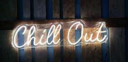 Cartel led decoración exterior  "CHILL OUT " 100x27 cm
