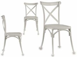 Silla polipropileno uso profesional alta densidad blanca Crossback 51 x 89,5 x 46 cm