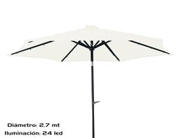 Sombrilla poliester luz Led Agatha 2,7 m